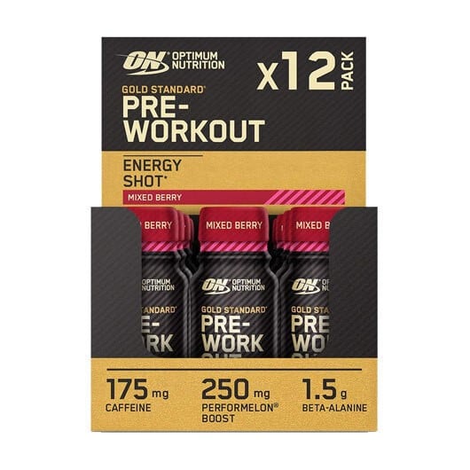 Gold Standard Pre-Workout Shot - Optimum Nutrition Mixed Berry 12x60ml