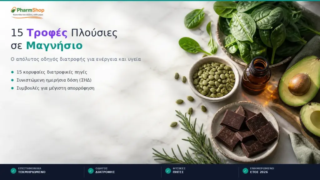 Δείτε τις 15 τροφές που ειναι πλούσιες σε μαγνήσιο