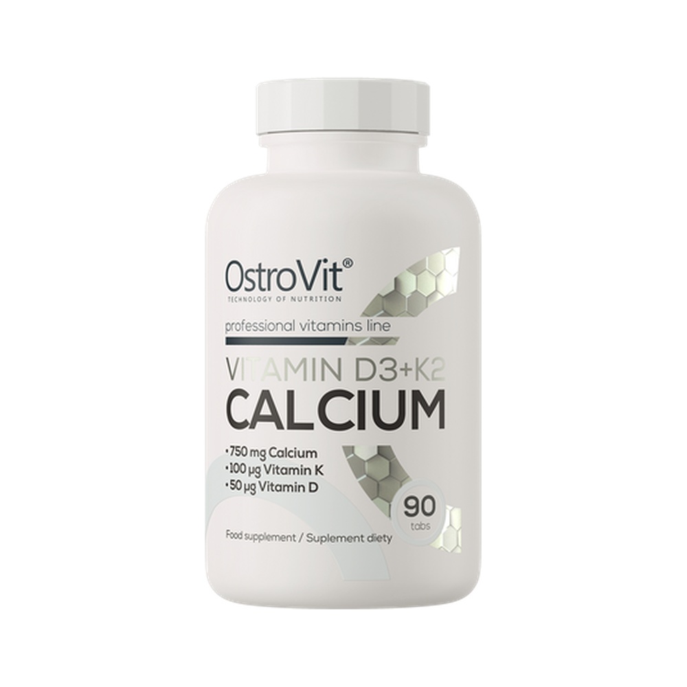 Βιταμίνη D3 + K2 + Ασβέστιο – OstroVit 90 ταμπλέτες - Pharmshop